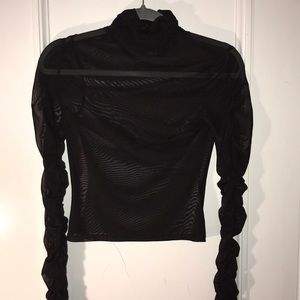 Mesh long sleeve top